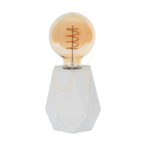 Diamant bordslampa, 1xE27, Max. 25 W, vit betong/svart PVC-kabel, Ø 12 cm small 0