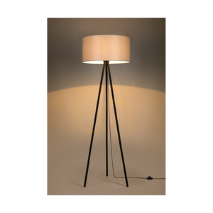 Dove golvlampa, 1xE27, Max. 40 W, svart metall/svart PVC-sladd/grå lampskärm, Ø 50 cm small 3