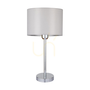Dove bordslampa, 1xE27, Max. 40 W, krommetall / genomskinlig PVC-sladd / grå lampskärm, Ø 25 cm small 0