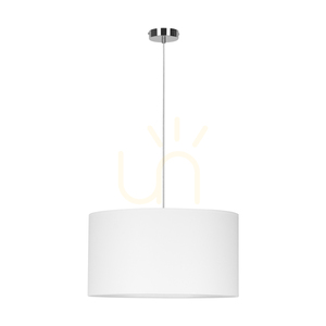 Dove taklampa, 1xE27, Max. 60 W, krommetall / genomskinlig PVC-sladd / vit lampskärm, Ø 50 cm small 0
