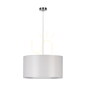 Dove taklampa, 1xE27, Max. 60 W, krommetall / genomskinlig PVC-sladd / grå lampskärm, Ø50 cm small 0