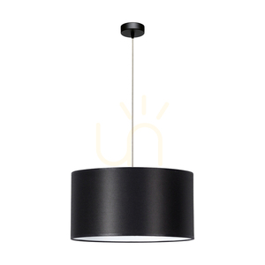 Dove taklampa, 1xE27, Max. 60 W, svart metall / genomskinlig PVC-sladd / svart lampskärm, Ø 50 cm small 0