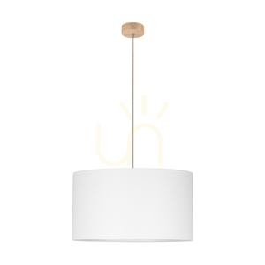 Dove taklampa 1xE27 Max. 60 W oljad ek/genomskinlig PVC-sladd/vit lampskärm, Ø 50 cm small 0