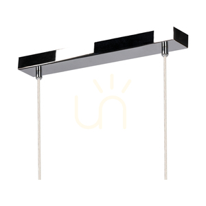 Dove taklampa, 2xE27, Max. 40 W, krommetall / genomskinlig PVC-sladd / vit lampskärm, 80 cm small 1