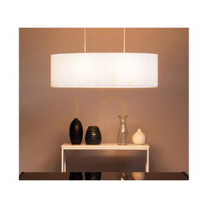 Dove taklampa, 2xE27, Max. 40 W, krommetall / genomskinlig PVC-sladd / vit lampskärm, 80 cm small 2