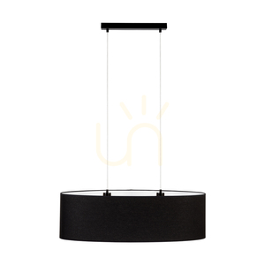 Britop Dove 17400204 pendellampa – svart tygskärm, 80 cm, 2×E27 small 4