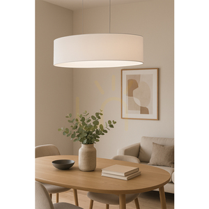Dove taklampa 2xE27 Max. 40 W, oljad ek / genomskinlig PVC-sladd / vit lampskärm, 80 cm small 5
