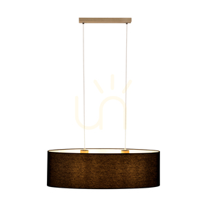 Dove taklampa 2xE27 Max. 40 W, oljad ek/genomskinlig PVC-sladd/svart lampskärm, 80 cm small 1