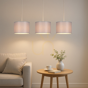 Dove taklampa 3xE27 Max. 40 W oljad ek/transparent PVC/grå 100 cm small 2