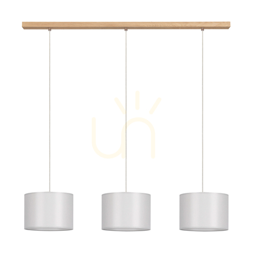 Kontrollera Dove taklampa 3xE27 Max. 40 W oljad ek/transparent PVC/grå 100 cm
