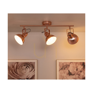 Edit taklampa, 3xE27, Max. 60 W, koppar, 64,5 cm small 2