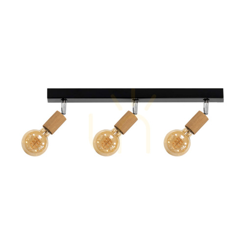 Kontrollera Taklampa Elmin, 3xE27, Max. 25 W, oljad ek/svart metall/krommetall, 58 cm
