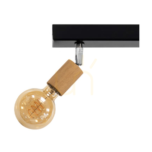 Taklampa Elmin, 4xE27, Max. 25 W, oljad ek/svart metall/kromad metall, 79 cm small 1
