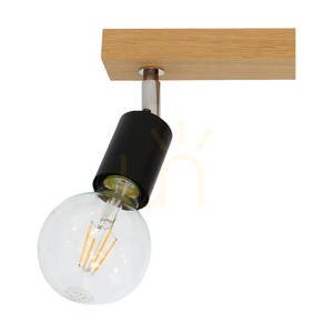 Elmo taklampa, 2xE27, Max. 25 W, oljad ek/svart metall/krommetall, 40 cm small 1