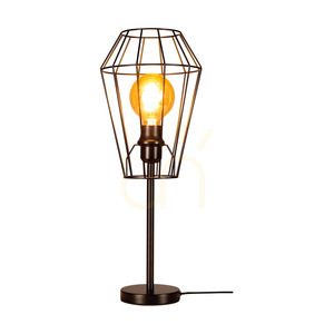 Endorfina bordslampa, 1xE27, Max. 25 W, svart metall/svart PVC-kabel, Ø 21 cm small 1