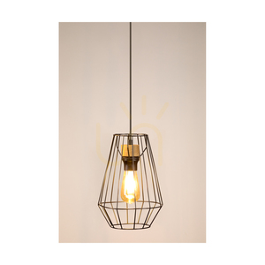 Endorfina taklampa 1xE27 Max. 60 W, oljad ek/svart metall/svart PVC-sladd, Ø 21 cm small 2