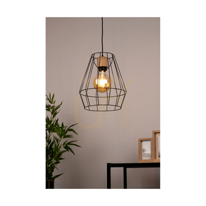 Endorfina taklampa, 1xE27, Max. 60 W, oljad ek/svart metall/svart PVC-sladd, Ø 31 cm small 2