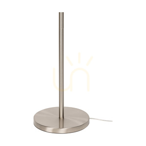 Eros golvlampa, 1xE27 (max. (60 W), 1 st LED 3000 K 3 W, satinmetall/genomskinlig PVC-sladd/vit lampskärm Ø 40 cm small 2