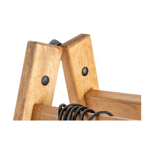 Eskalo golvlampa, 4xE27, Max. 15 W LED, brunbehandlad furu / svart PVC-sladd / svart metallskärm, 82 cm small 2