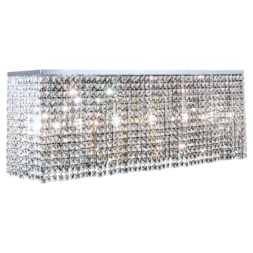 Kontrollera Taklampa Euphoria, 6xE14, Max. 40 W, krommetall/klara kristaller, 110 cm