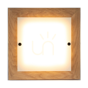 Spot Light Finn 4022974 LED-plafond, oljad ek och vitt glas, 29 × 29 cm, 2700 K small 1