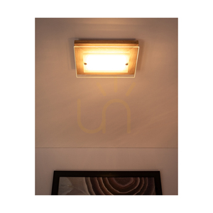 Finn vägglampa 1xLED 2700K 10W oljad ek/krommetall/vitt glas 29 cm small 2