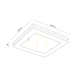 Finn taklampa, 1xLED, 2700 K, 24 W, oljad ek/krommetall/vitt glas, 40 cm small 2
