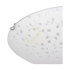 Taklampa Flora, inkluderar 1 st LED 2700K 18 W, krommetall/vit glasskärm, Ø 40 cm small 2