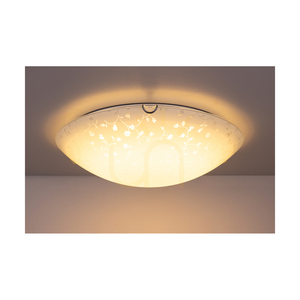 Taklampa Flora, inkluderar 1 st LED 2700K 18 W, krommetall/vit glasskärm, Ø 40 cm small 4