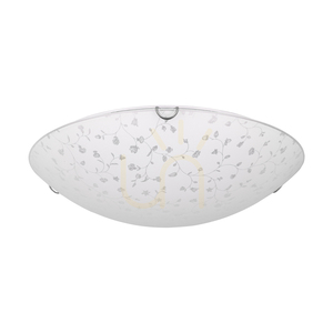 Taklampa Flora, inkluderar 1 st LED 2700K 18 W, krommetall/vit glasskärm, Ø 40 cm small 0