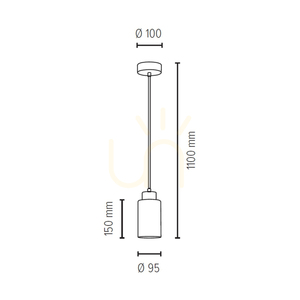 Flores taklampa, 1xE27, Max. 60 W, björk/genomskinlig PVC-sladd/vit glasskärm med blommönster, Ø 10 cm small 3