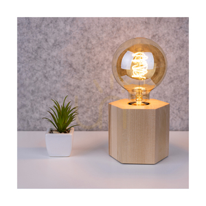 Fofi bordslampa, 1xE27, Max. 25 W, björk/svart, PVC-sladd 12 cm small 2