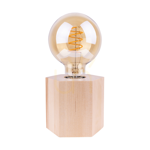 Kontrollera Fofi bordslampa, 1xE27, Max. 25 W, björk/svart, PVC-sladd 12 cm