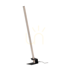 Forestier golvlampa, 1xLED, 3000 K, 18 W, gråbetsad furu, svart metall, svart PVC-sladd (40 cm) small 0