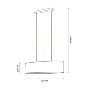 Galance taklampa, 2xE27, Max. 40 W, svart metall/svart flätad sladd/lampskärm i svart och guld med tapetmönster, 70 cm small 5