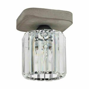 Glory taklampa, 1xE27, Max. 60 W, betonggrå/klar glasskärm, 13,5 cm small 0