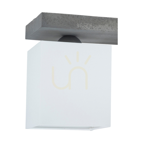 Kontrollera Spot Light GREAT 2241336 taklampa, 3 × E27, grå betong och vita lampskärmar, 55 cm