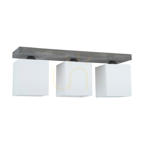 Kontrollera Fantastisk taklampa, 3xE27, Max. 25 W, betonggrå/vit, 55 cm lampskärm