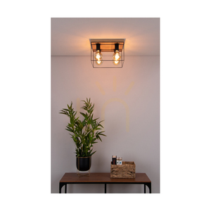 Gretter taklampa, 4xE27, Max. 60 W, oljad ek/svart metall, 34 cm small 3