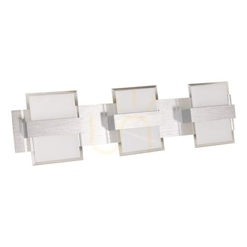 Kontrollera Hana vägglampa, 3xLED, 3000 K, 5 W, borstat aluminium, metall/mjölkigt-transparent glas, 54,5 cm