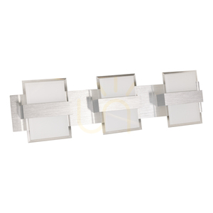 Hana vägglampa, 3xLED, 3000 K, 5 W, borstat aluminium, metall/mjölkigt-transparent glas, 54,5 cm small 0