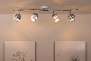 Hypnos taklampa, 4xG9, Max. 28 W, krom/vit metall, 76,5 cm small 3