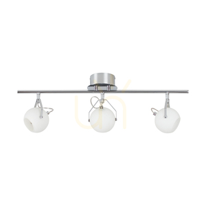 Ida taklampa, inkluderar 3 st. LED-lampor 2700 K 3 W, krommetall/vit glasskärm, 67,5 cm small 0