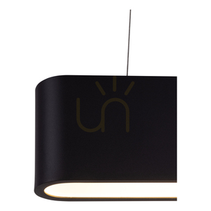 Illumina taklampa, inklusive 1 st LED-lampa 3000K 21W, svart metall/genomskinlig PVC-sladd/svart lampskärm 61 cm small 2