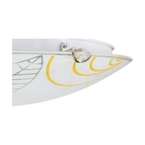 Taklampa Indiana, inklusive 1 st LED-lampa 2700K 30W, kromad metall/vit glasskärm, Ø50 cm small 3