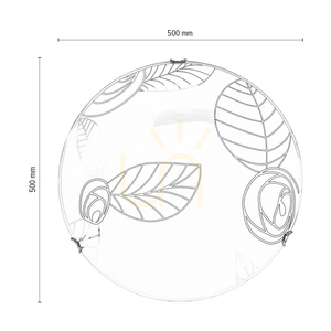 Taklampa Indiana, inklusive 1 st LED-lampa 2700K 30W, kromad metall/vit glasskärm, Ø50 cm small 6