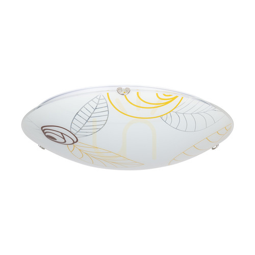 Kontrollera Taklampa Indiana, inklusive 1 st LED-lampa 2700K 30W, kromad metall/vit glasskärm, Ø50 cm