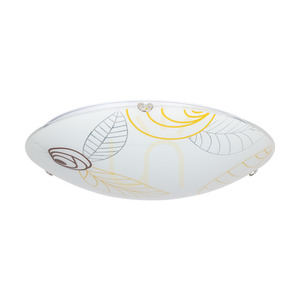 Taklampa Indiana, inklusive 1 st LED-lampa 2700K 30W, kromad metall/vit glasskärm, Ø50 cm small 0