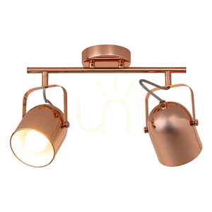Taklampa Inga, 2xE27, Max. 60 W, metall med kopparfinish, 38,5 cm small 1