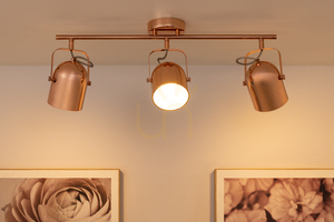 Taklampa Inga, 3xE27, Max. 60 W, metall med kopparfinish, 64 cm small 3